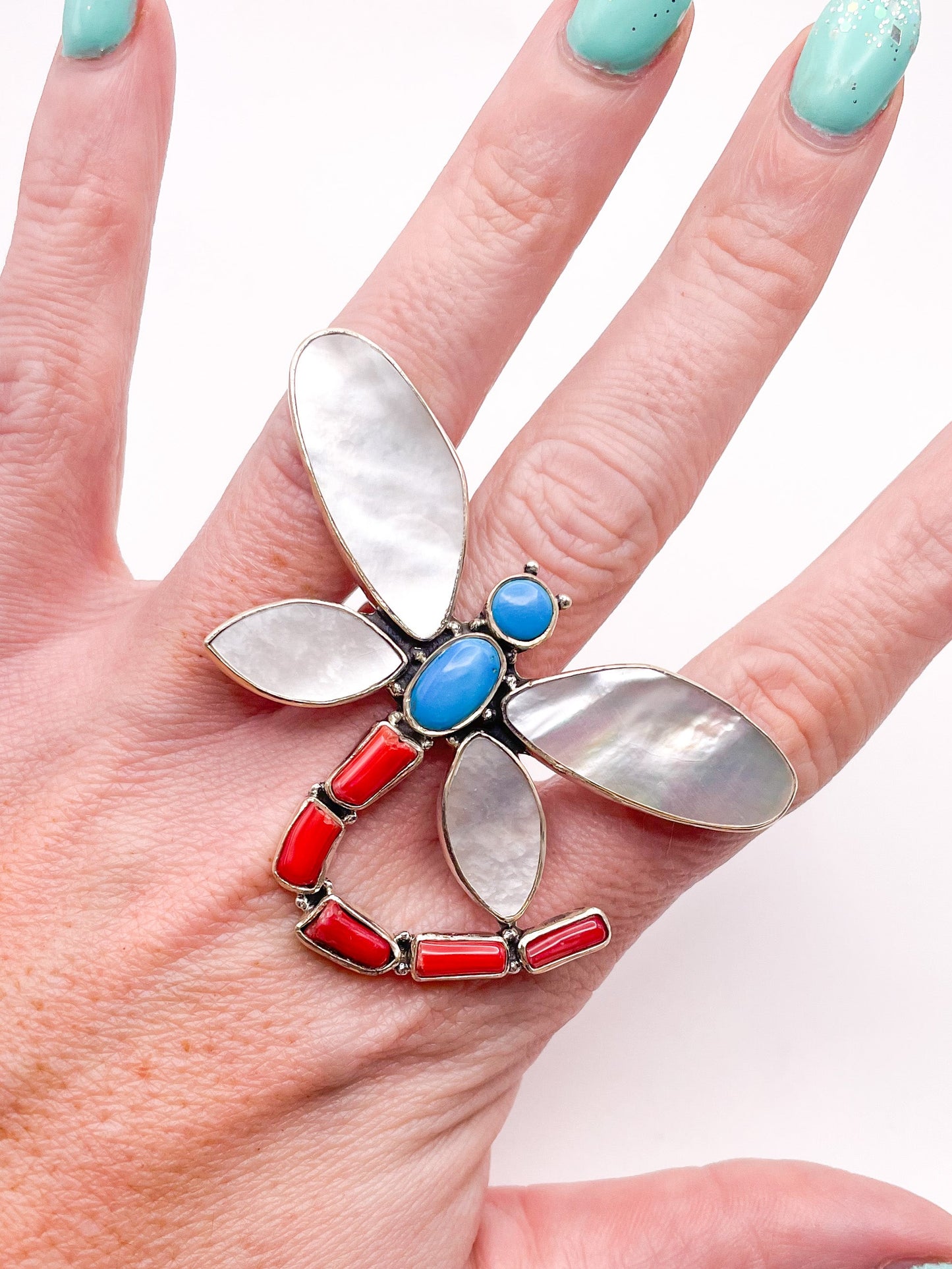 Dragon Fly Statement Ring - Solid Sterling Silver