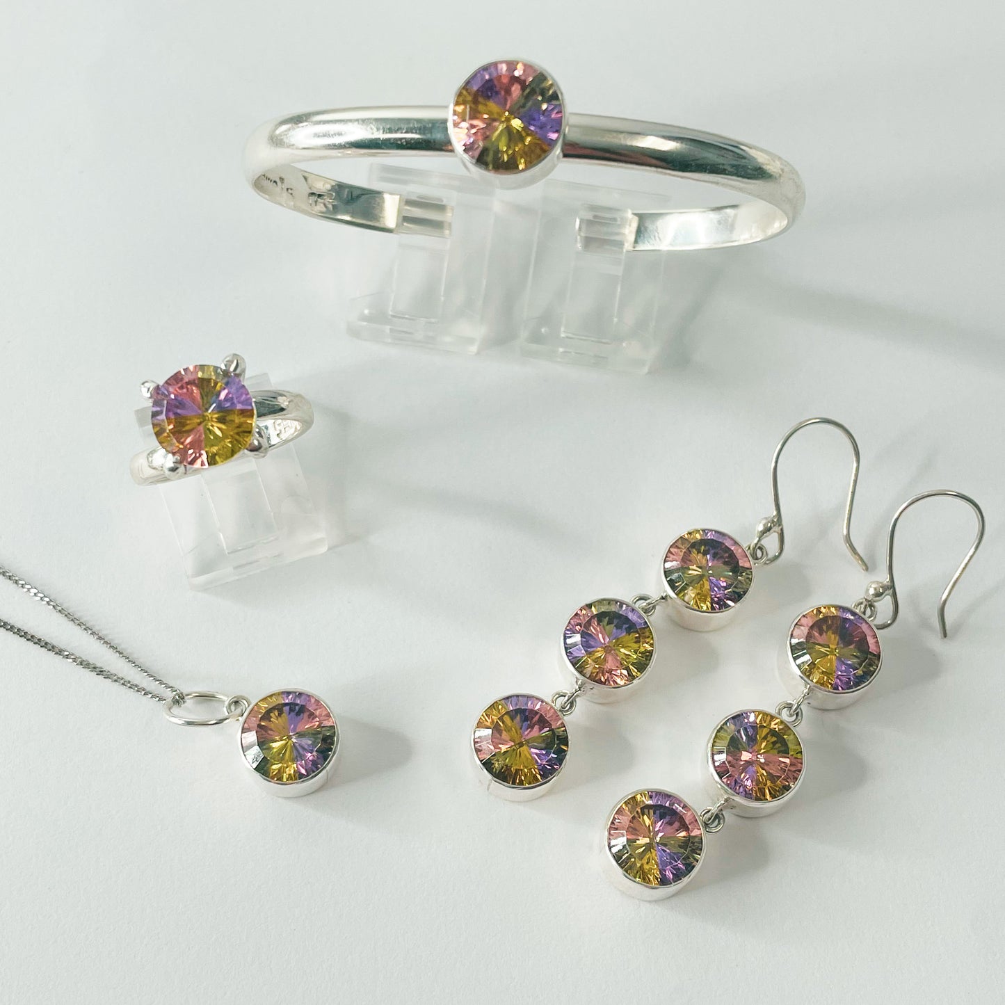 Rainbow CZ Collection - Both Metals