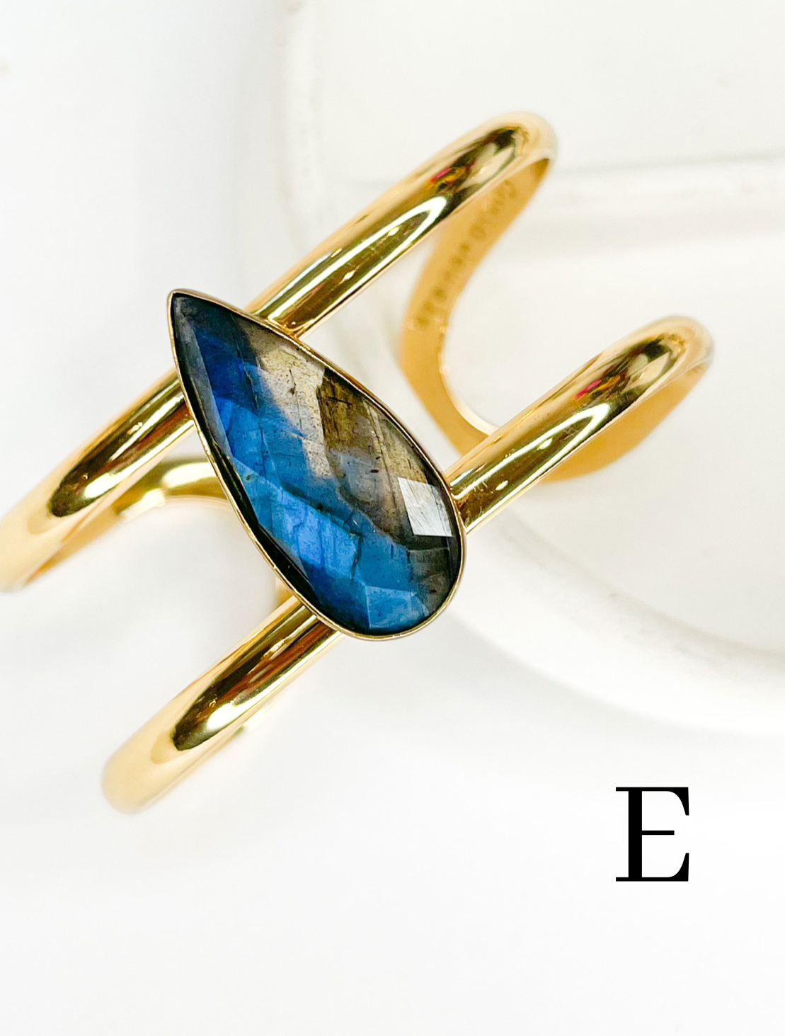 Labradorite Teardrop Double Cuff-Alchemia
