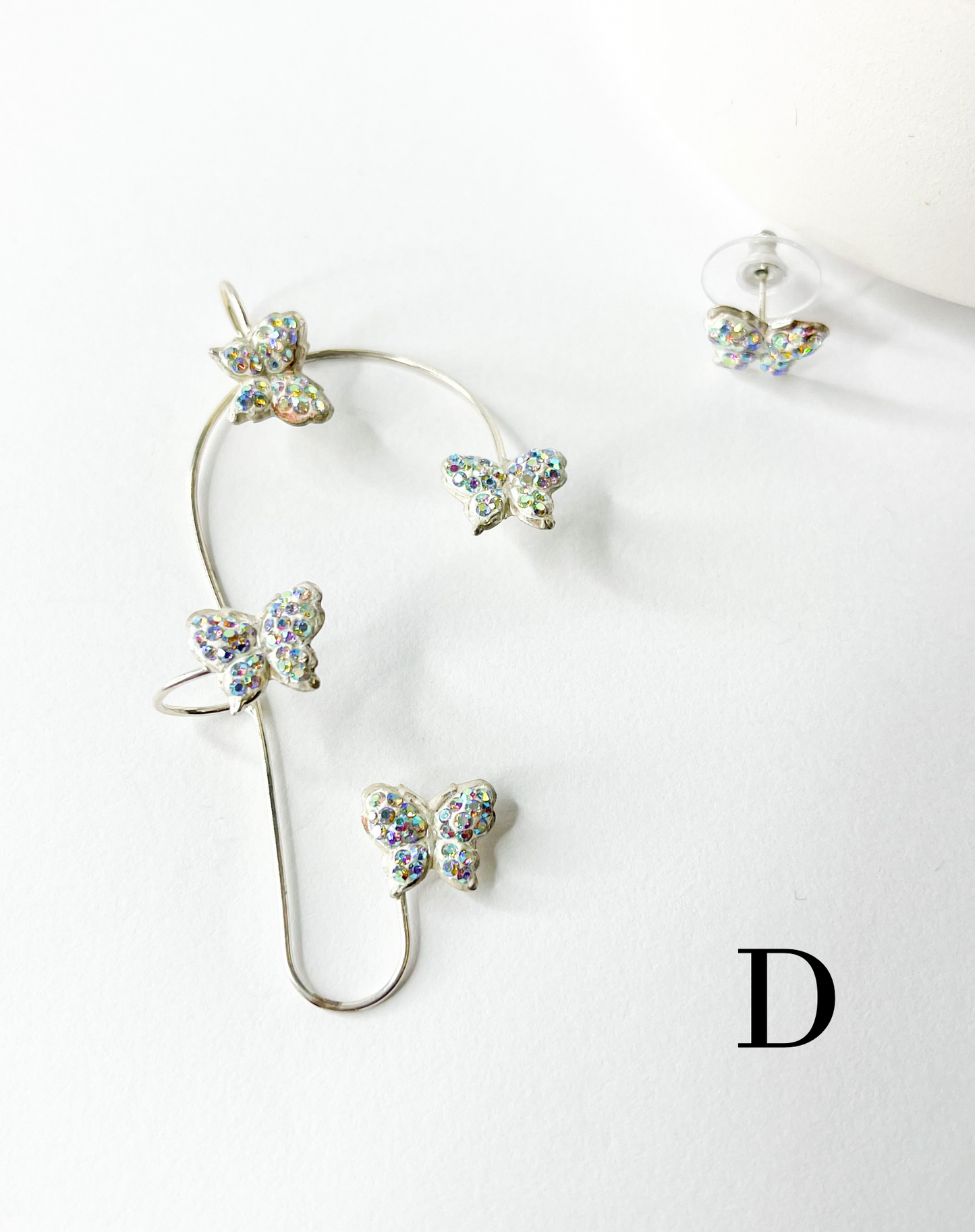 Butterfly Mosaic Ear Cuff - Solid Sterling Silver