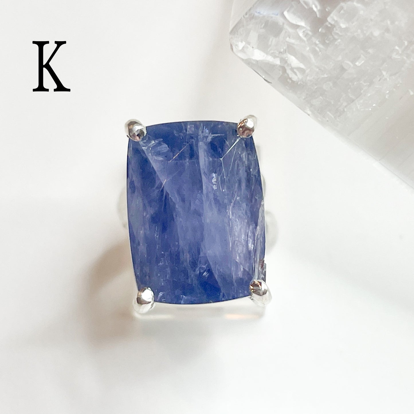 Iolite Prong Ring - Solid Sterling Silver