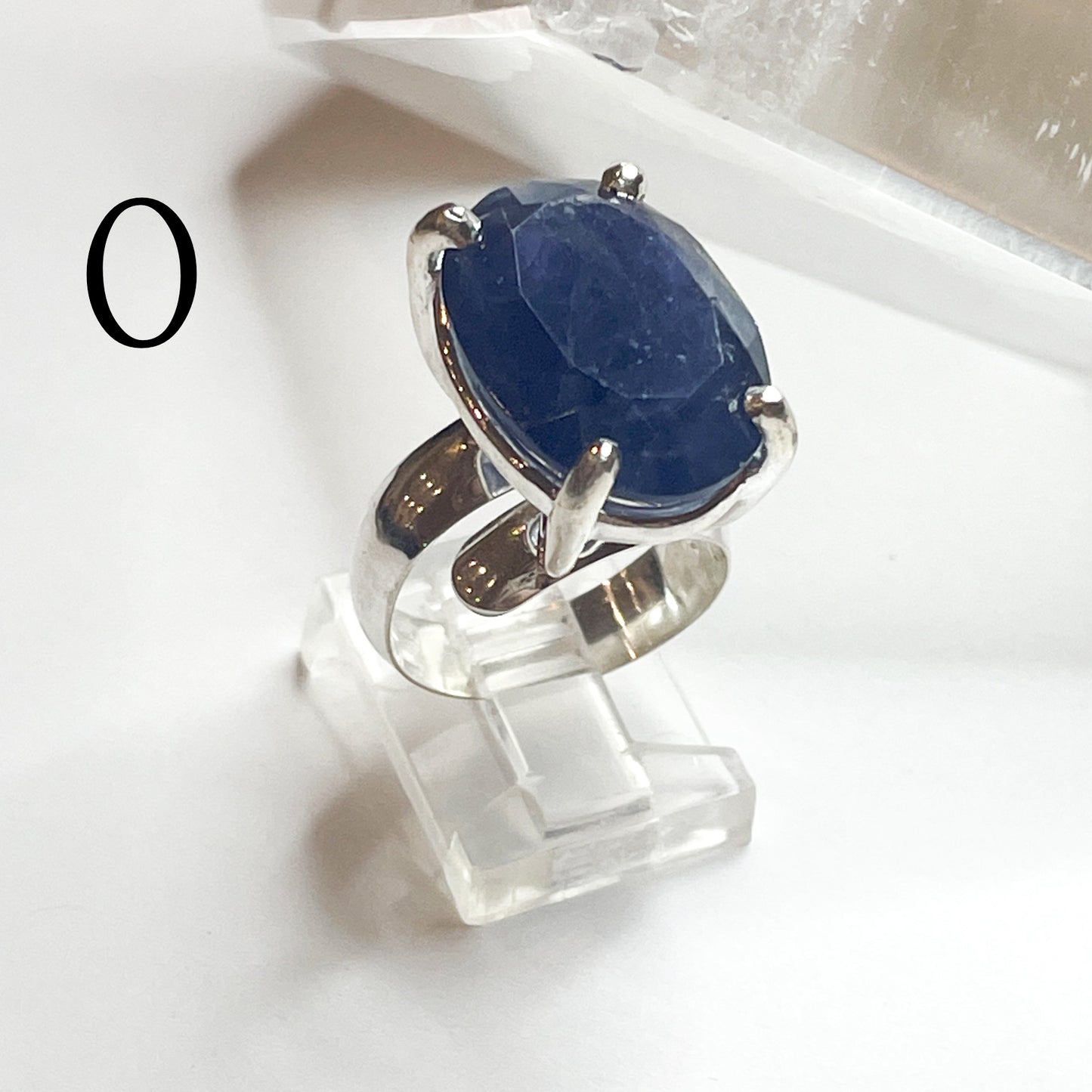 Iolite Prong Ring - Solid Sterling Silver
