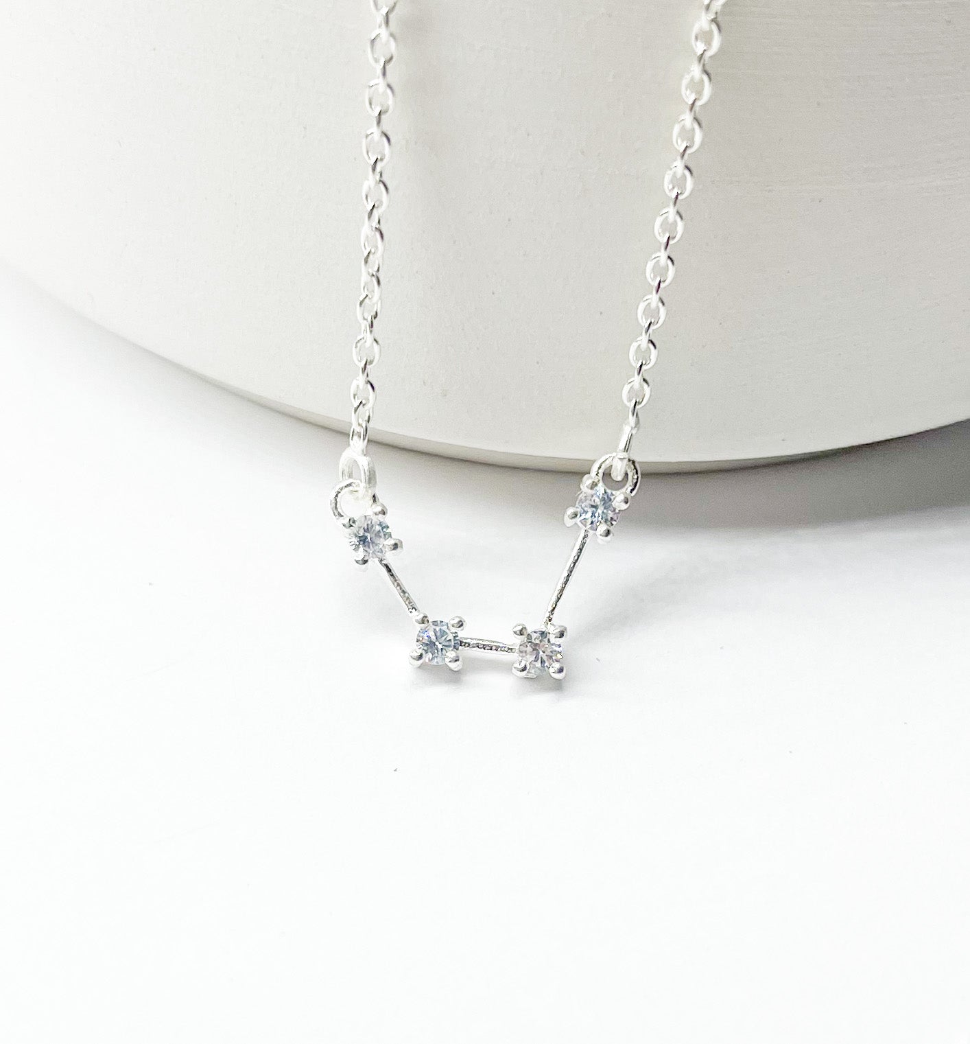 Aquarius Zodiac Necklace - Silver