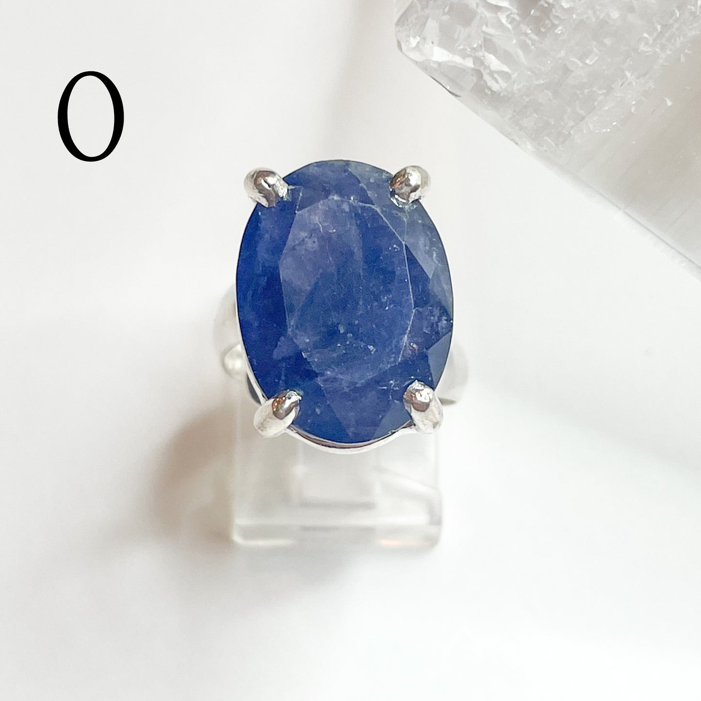Iolite Prong Ring - Solid Sterling Silver