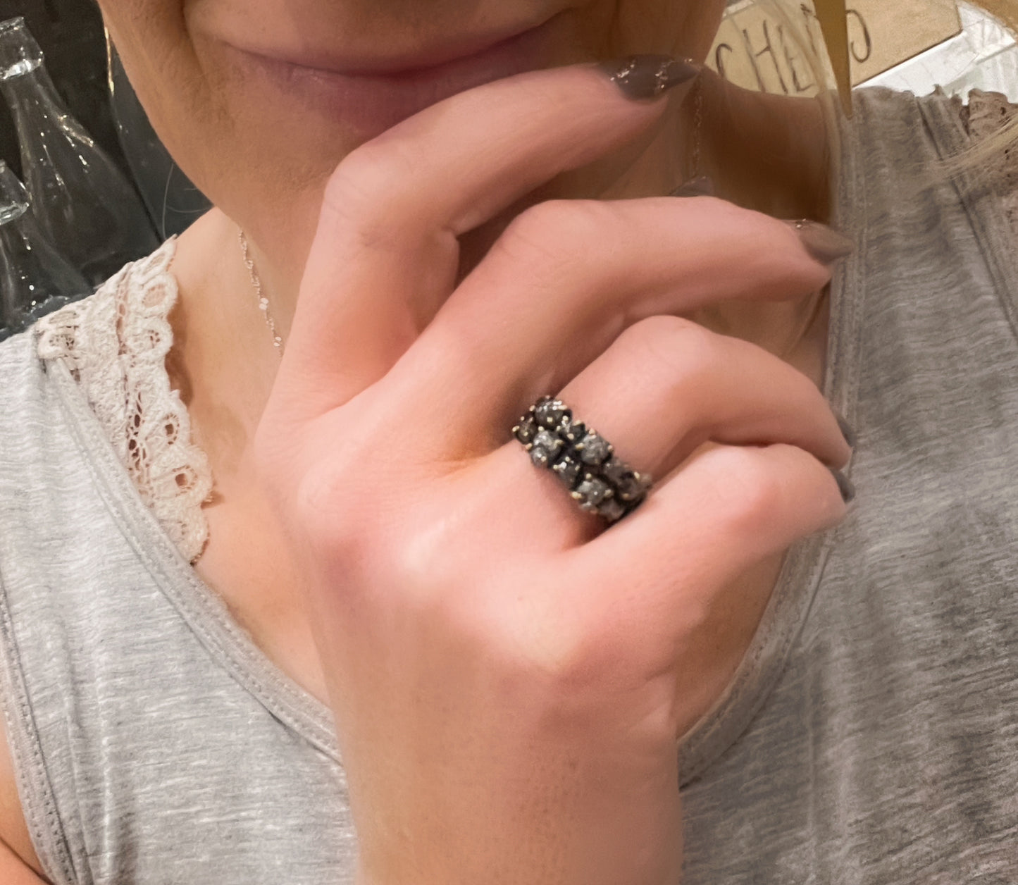 Raw Black Diamond Sized Ring - SSS