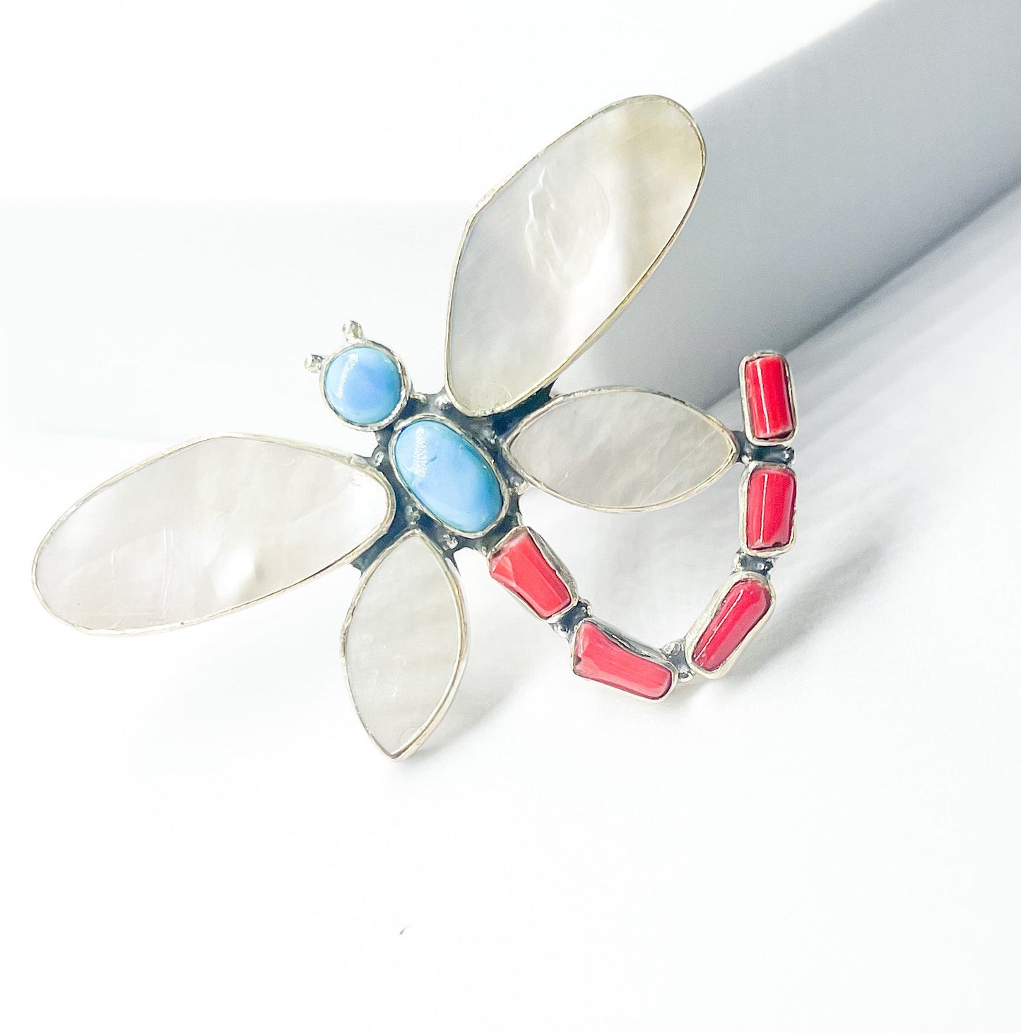 Dragon Fly Statement Ring - Solid Sterling Silver