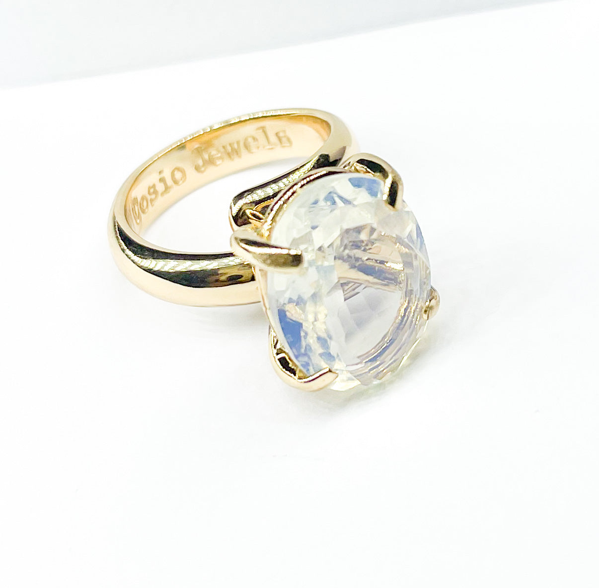 Opalite Oval Prong Ring - Alchemia