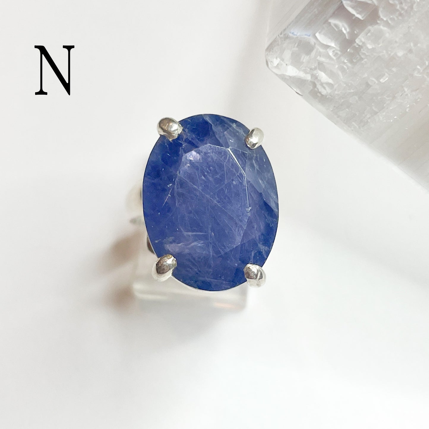 Iolite Prong Ring - Solid Sterling Silver