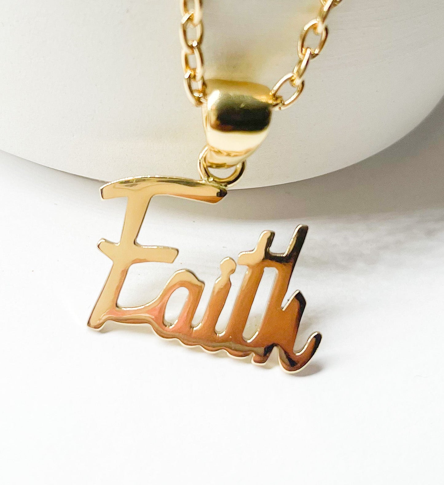 Faith Word Pendant - Alchemia