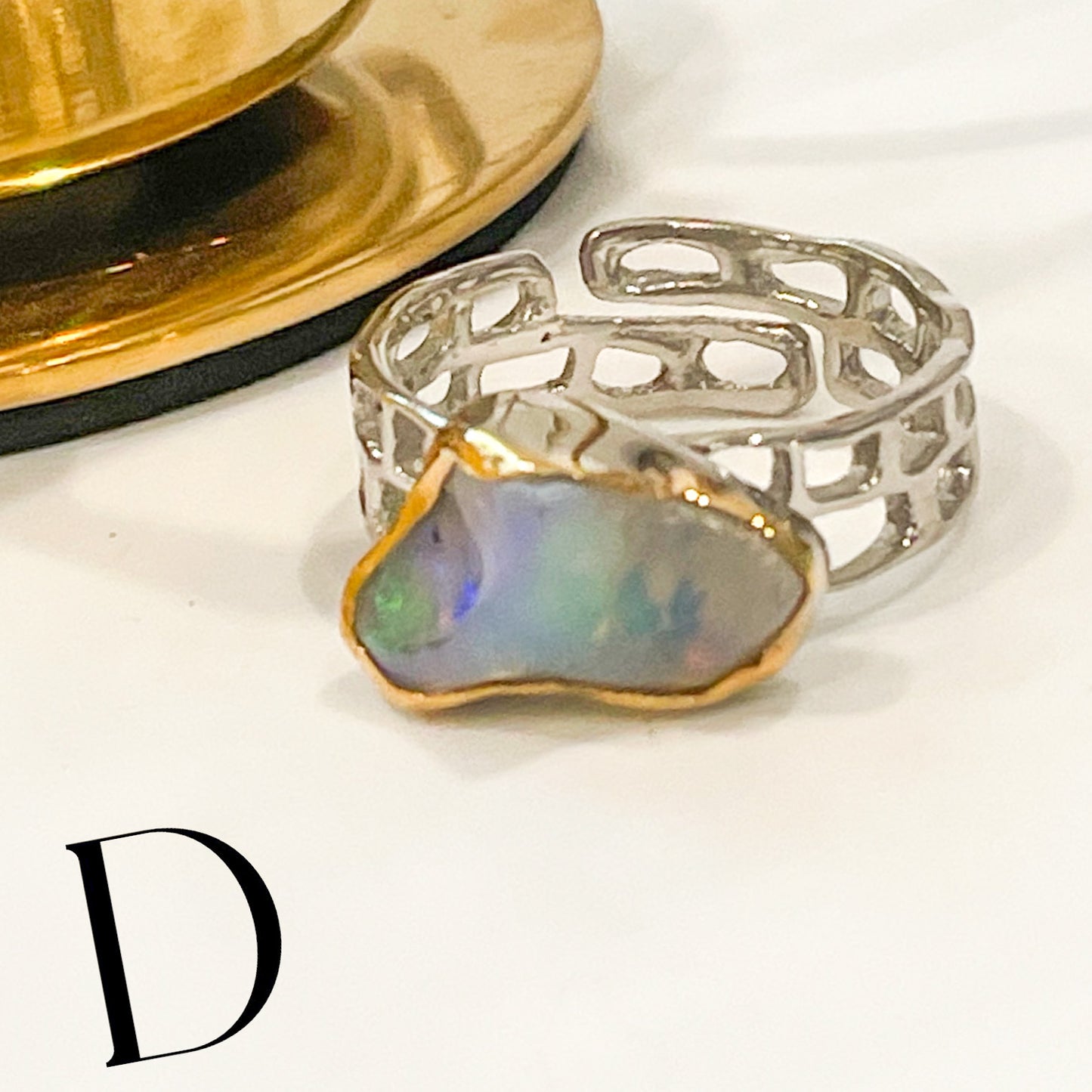 Ethiopian Opal Unique Band - Solid Sterling Silver
