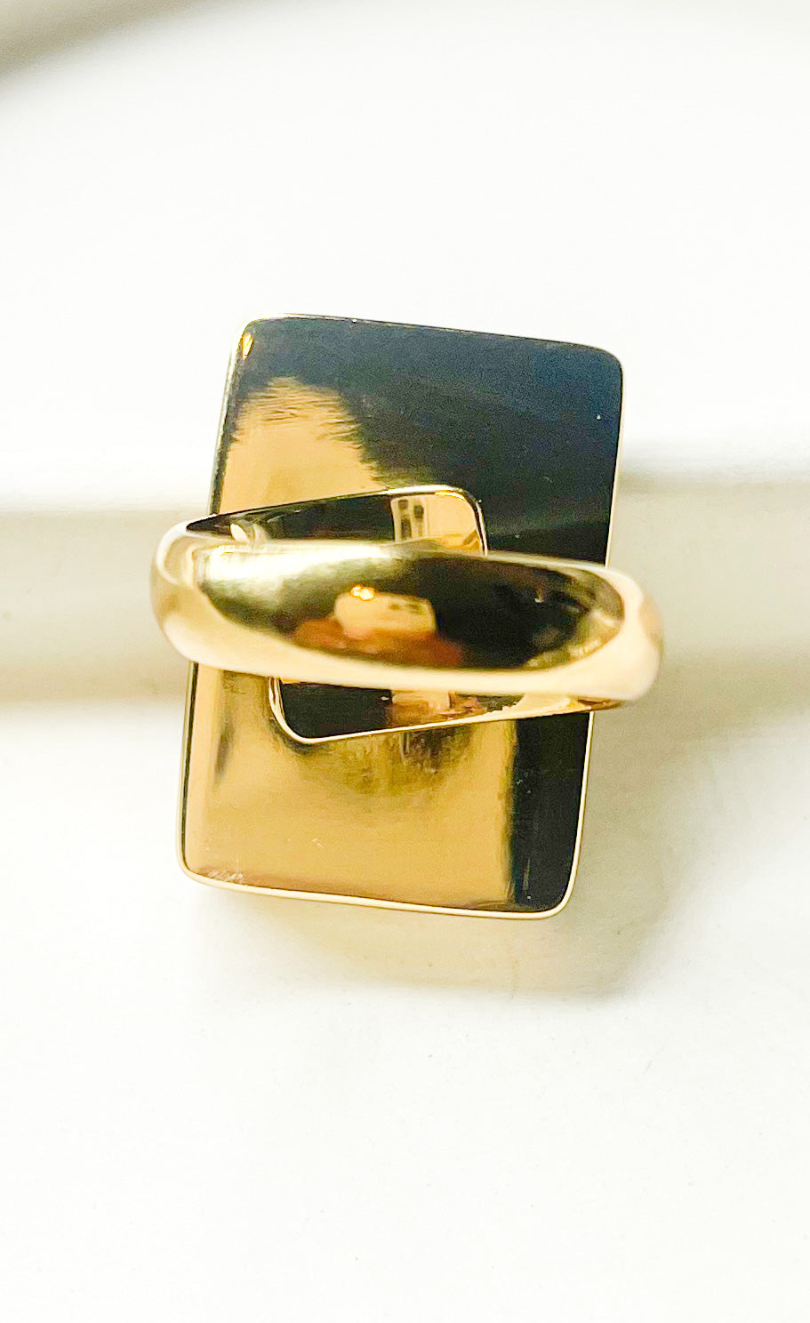 Dainty King Of Diamonds Bone Card Ring - Alchemia