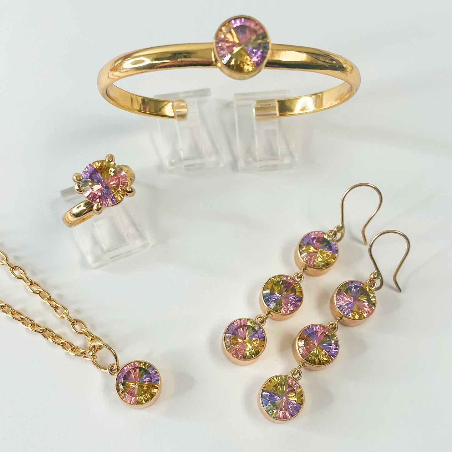 Rainbow CZ Collection - Both Metals