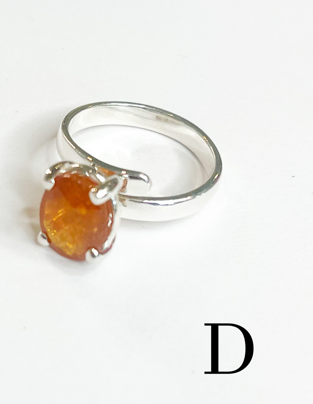Natural Fanta Sapphire Prong Ring - Solid Sterling Silver