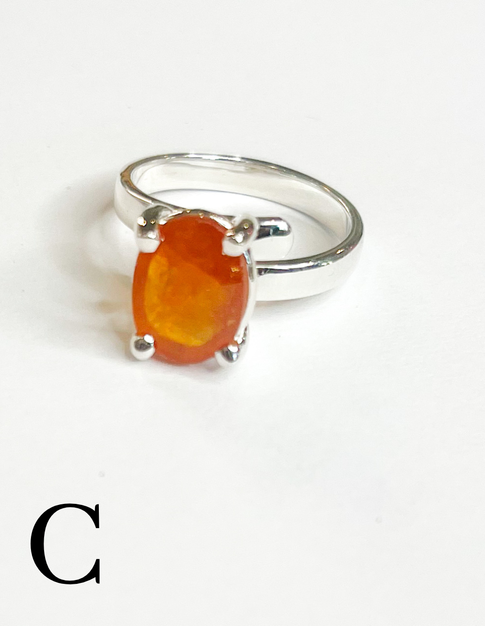 Natural Fanta Sapphire Prong Ring - Solid Sterling Silver