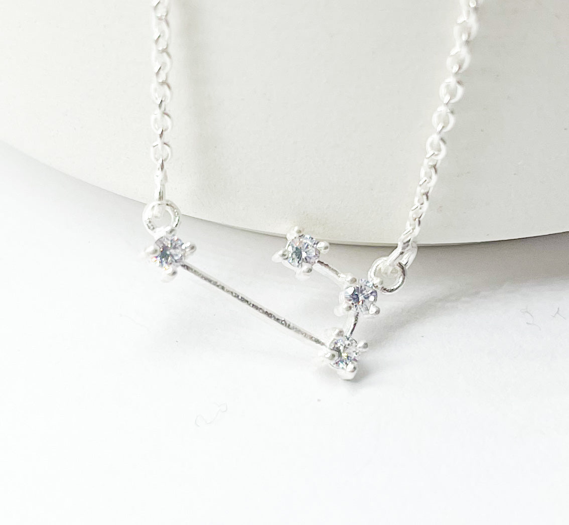 Aries Zodiac Necklace - Silver
