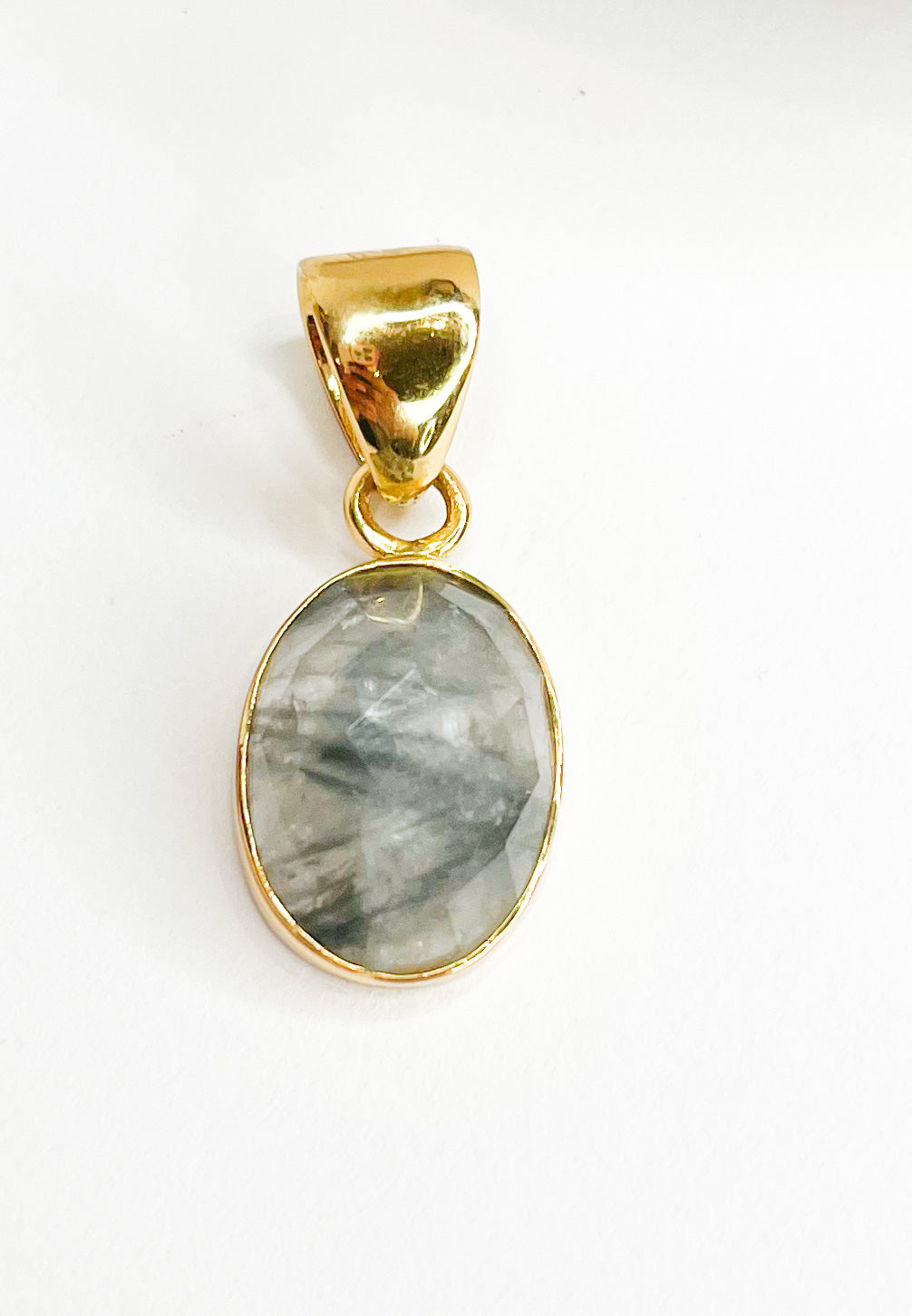 Rutilated Quartz Faceted Pendant - Alchemia