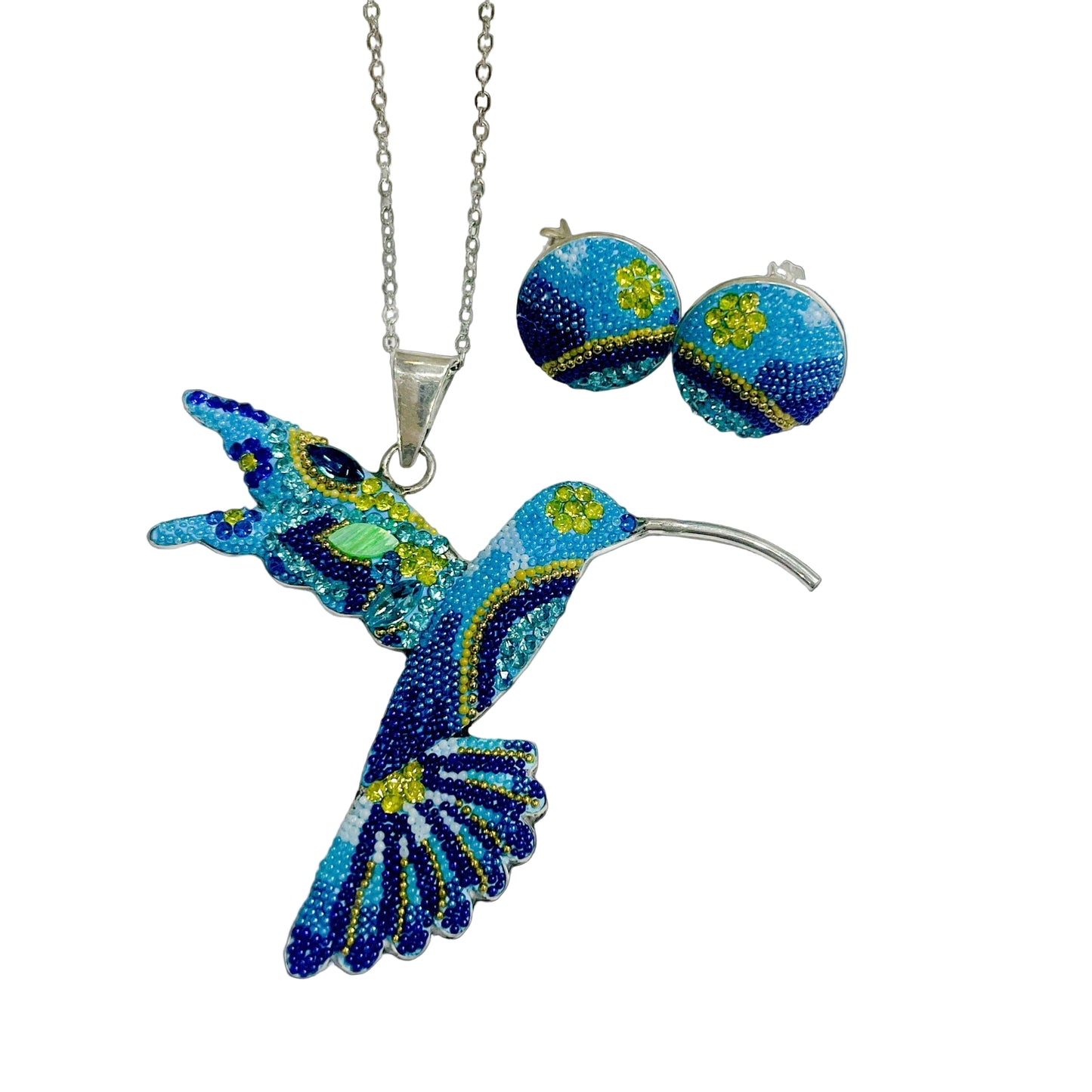 Hummingbird Set - Solid Sterling Silver