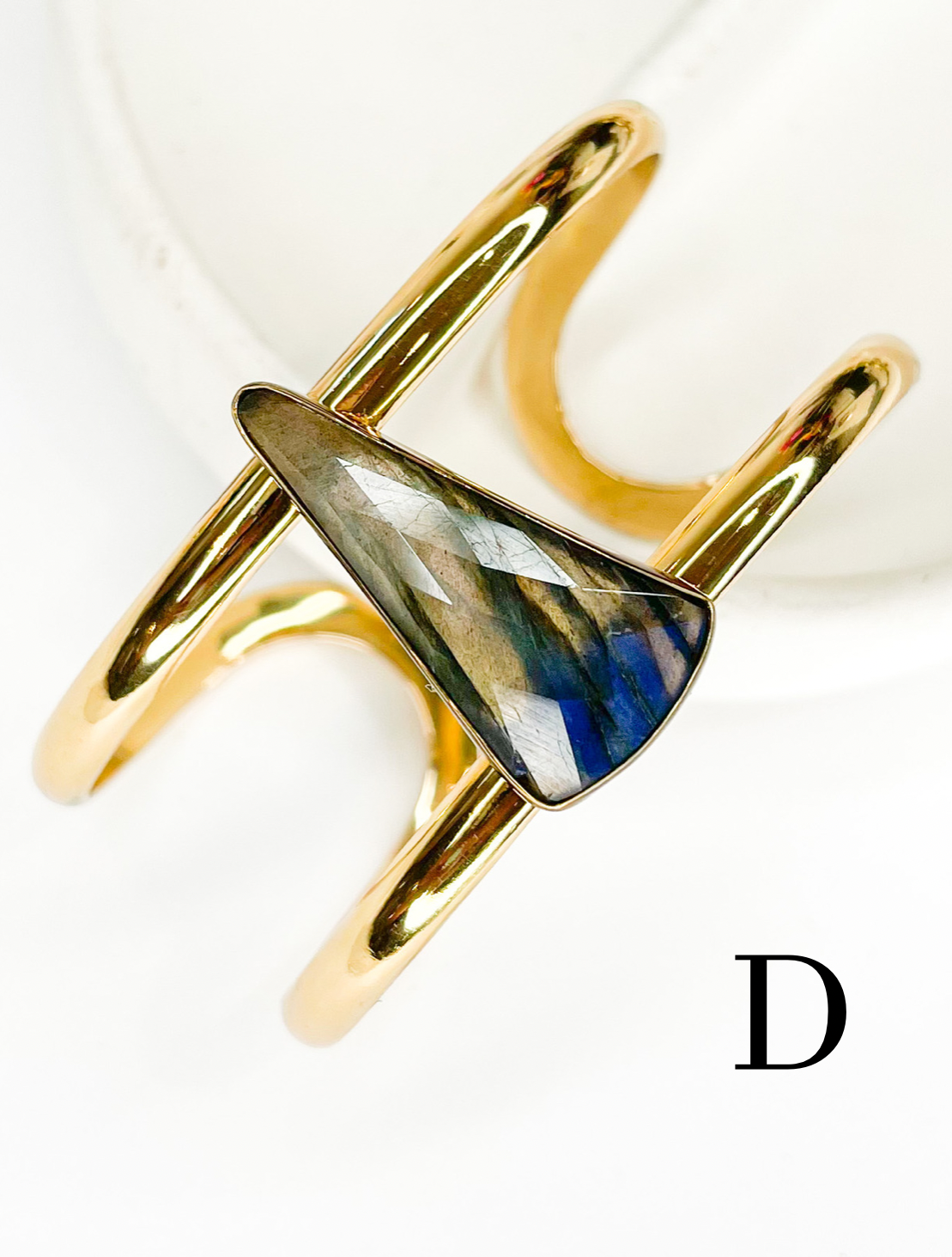 Labradorite Teardrop Double Cuff-Alchemia