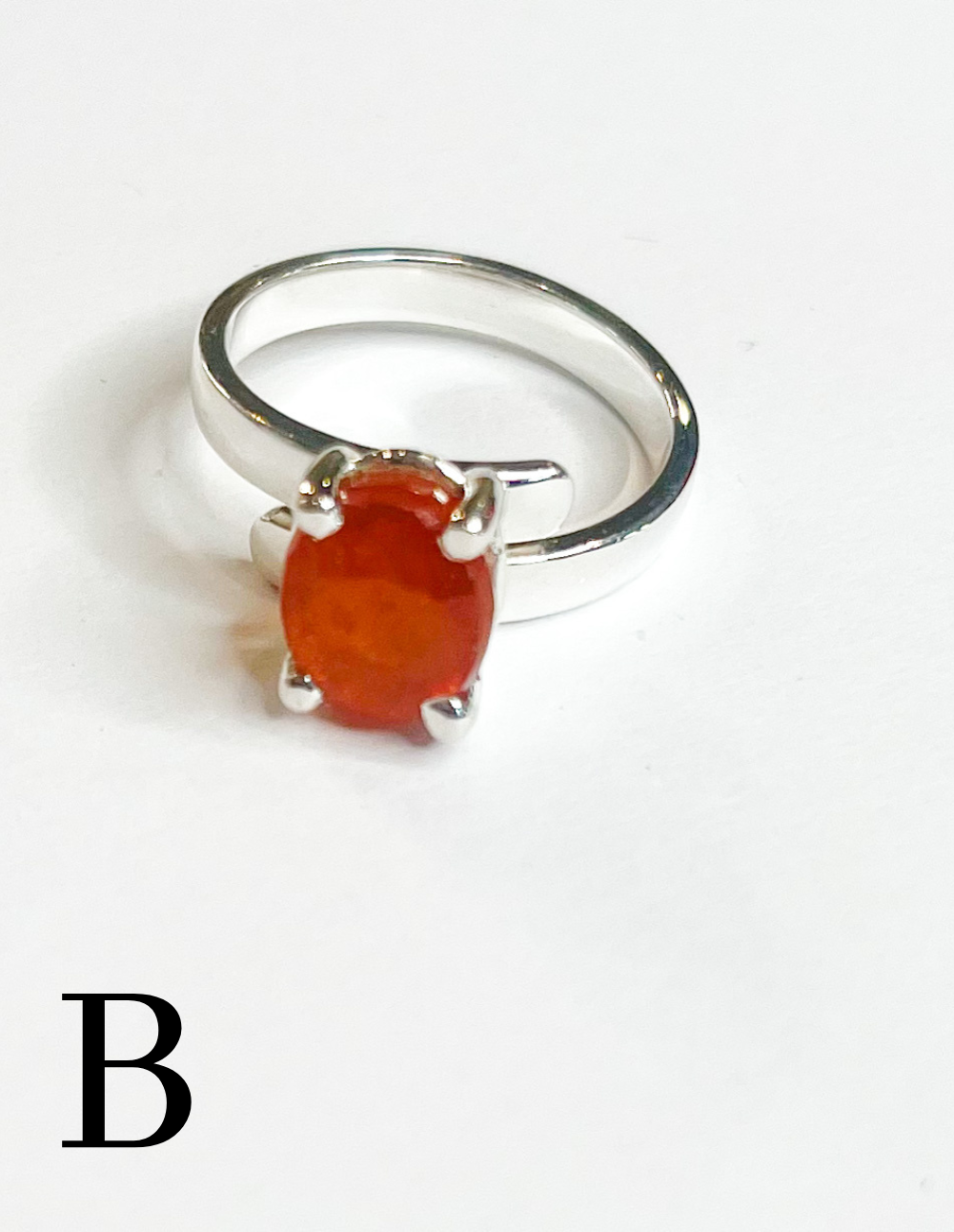 Natural Fanta Sapphire Prong Ring - Solid Sterling Silver