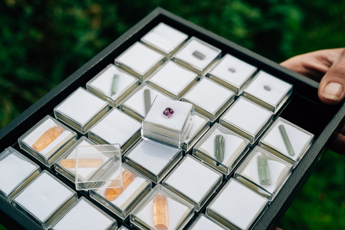 white and black square box