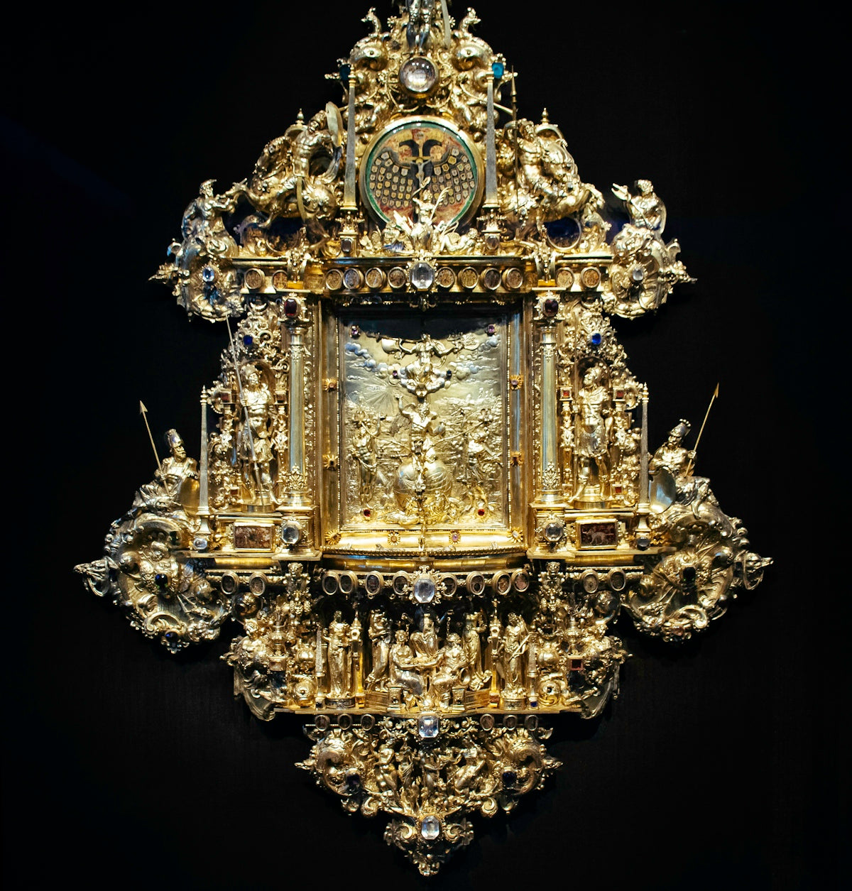 a gold and ornate crown