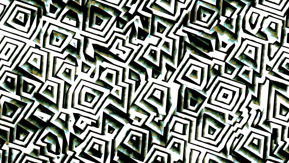 Abstract geometric pattern with black and white squares
