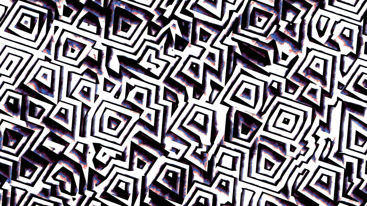 Abstract geometric pattern with black and white squares