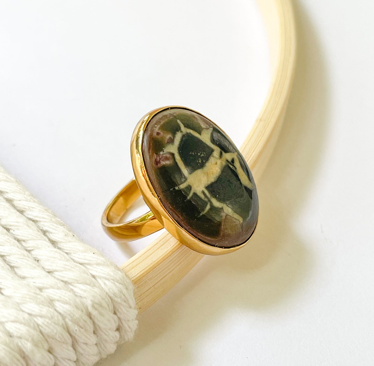 Serpentine Ring - Alchemia Gold