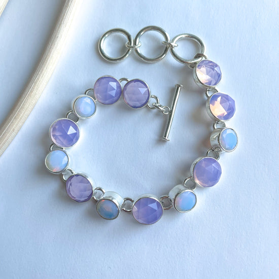 Hydro Lavender Jade & Opalite Bracelet - Both Metals