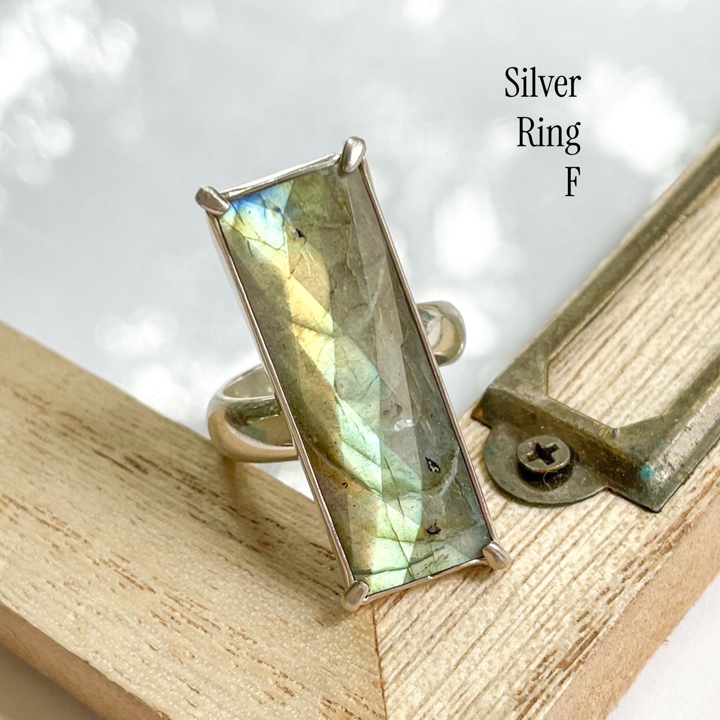 Labradorite Slim Bezel Prong Collection - Both Metals