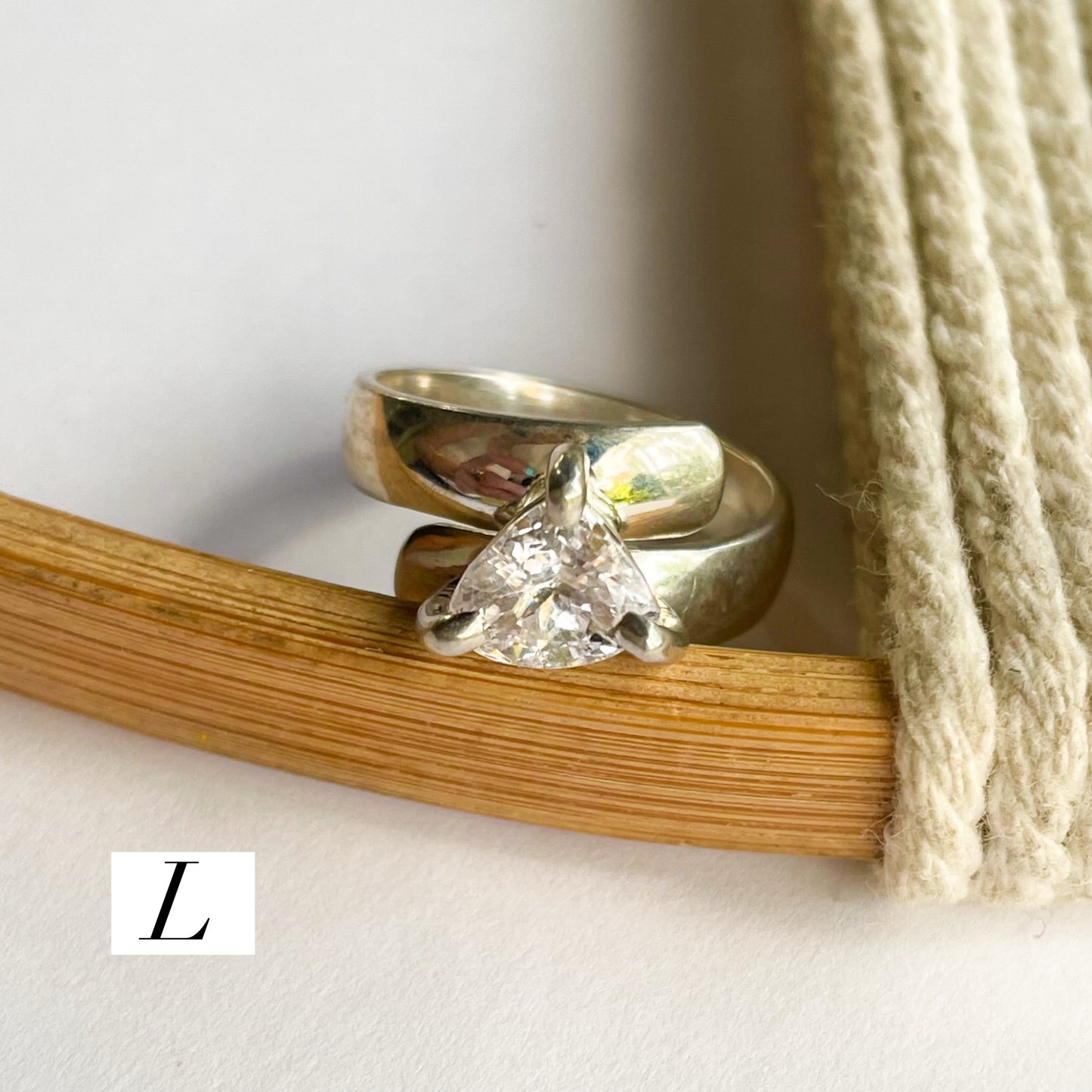 Certified Natural Kunzite Prong Ring - Solid Sterling Silver