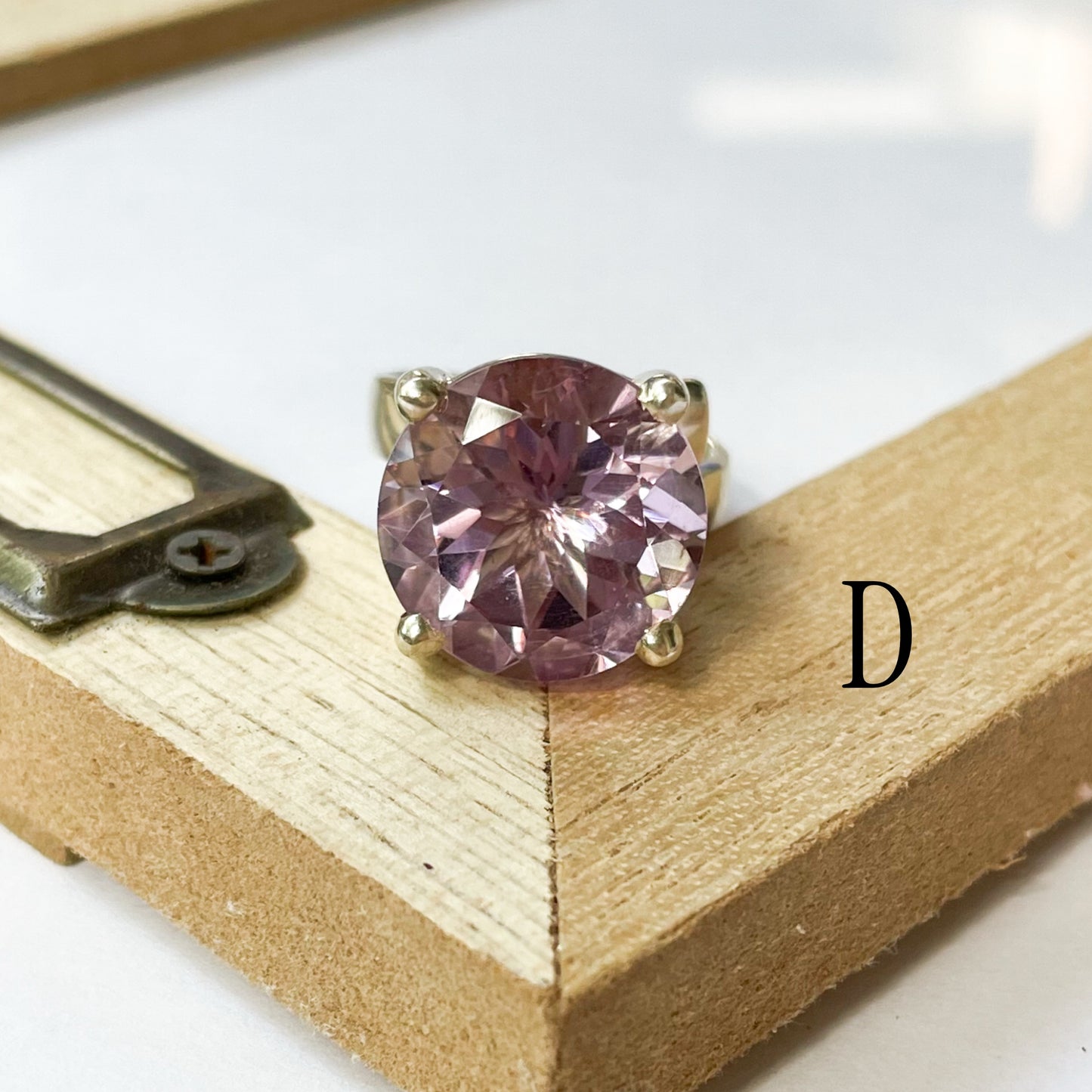 Rose DE France Prong Ring - Solid Sterling Silver