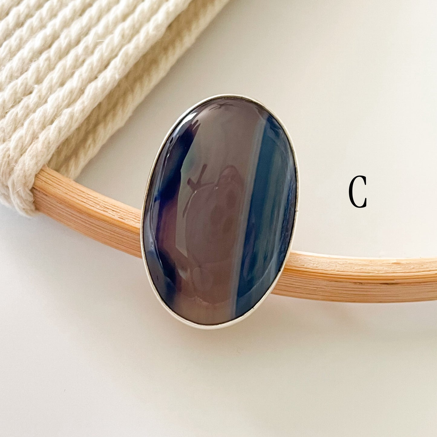 Colorful Agate Ring & Pendant - Solid Sterling Silver