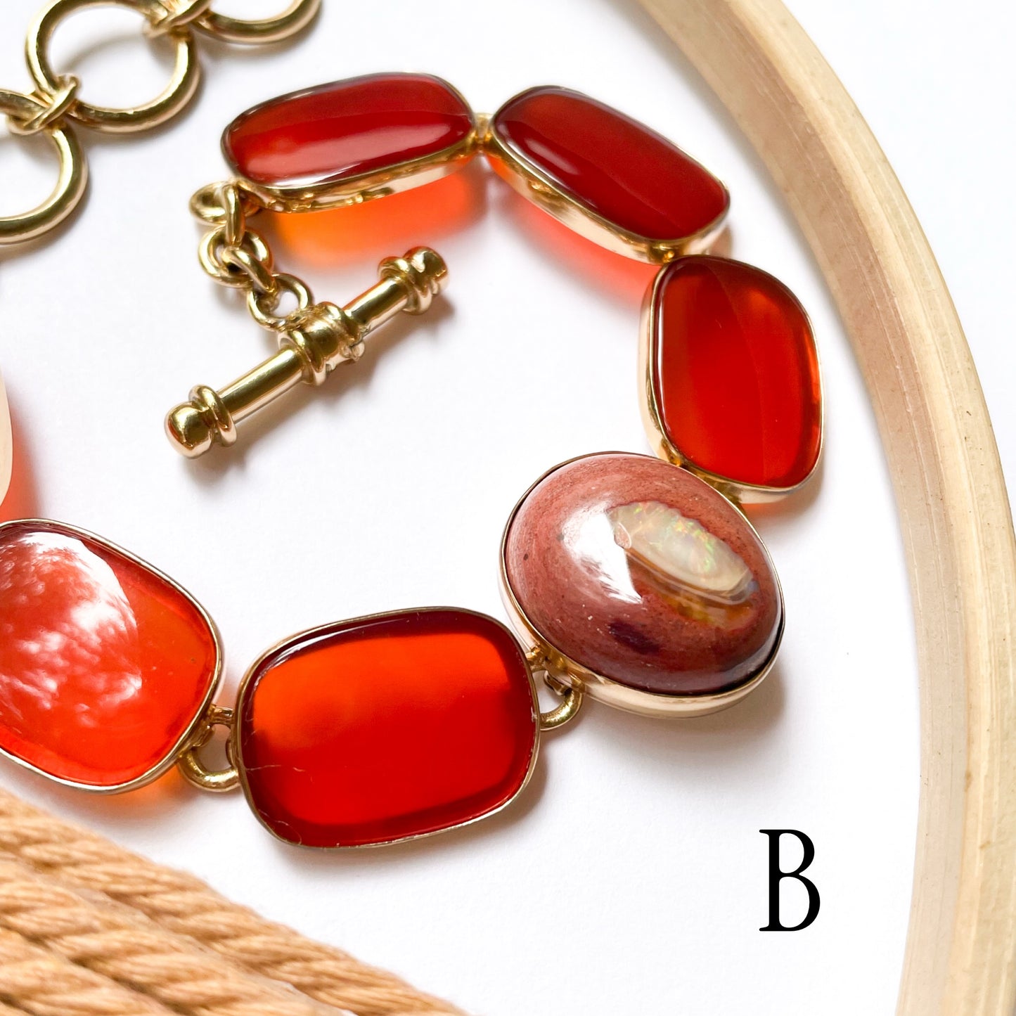 Carnielian & Mexican Fire Opal Bracelet - Alchemia