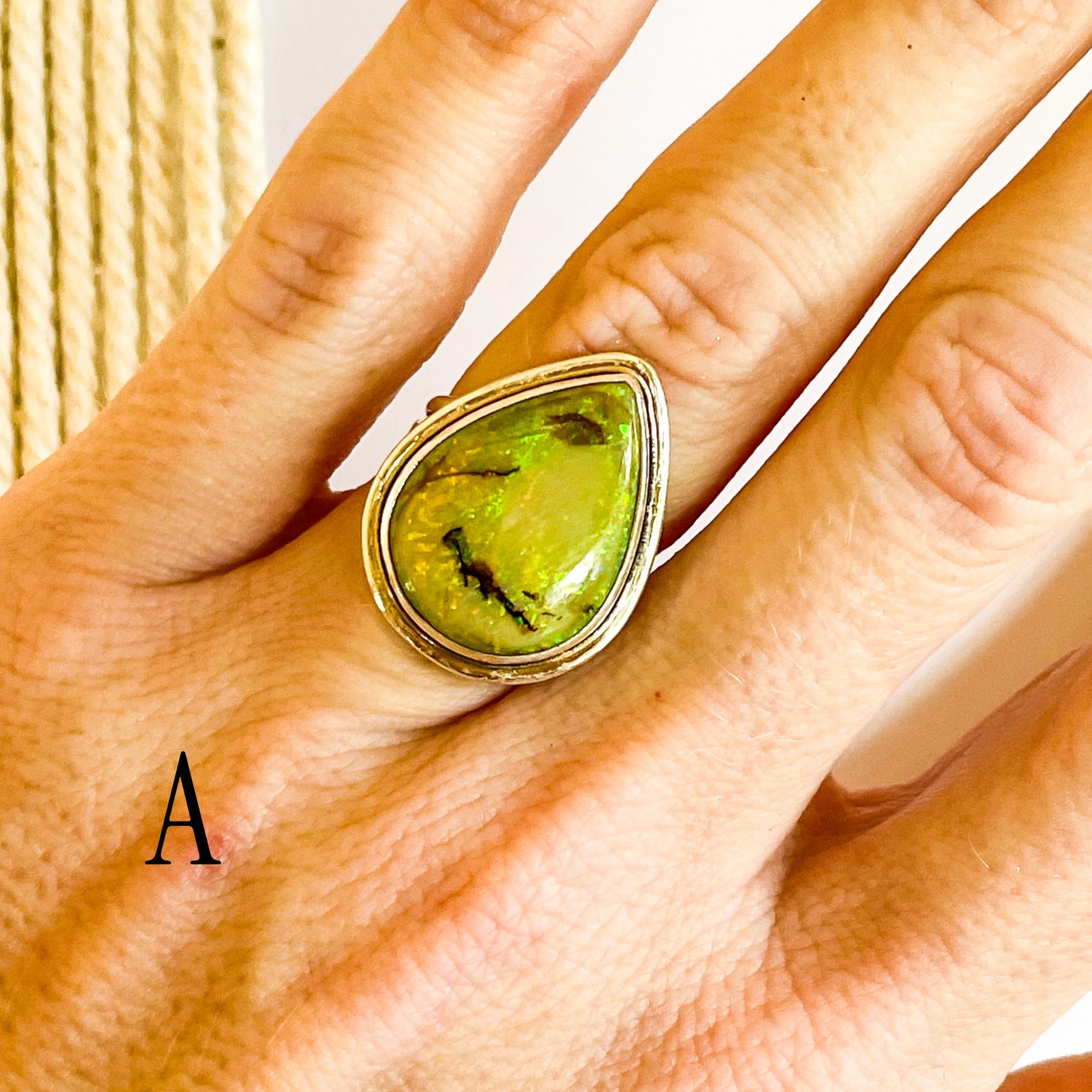 Monarch Sterling Opal Rings - Solid Sterling Silver