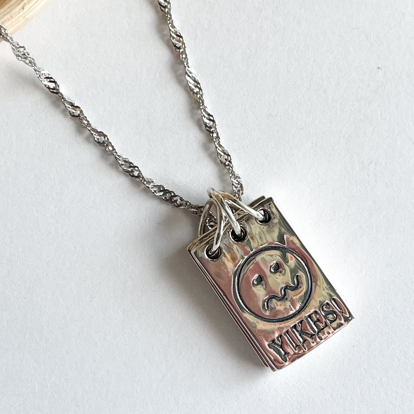 Emoji Flip Book Pendant - Solid Sterling Silver