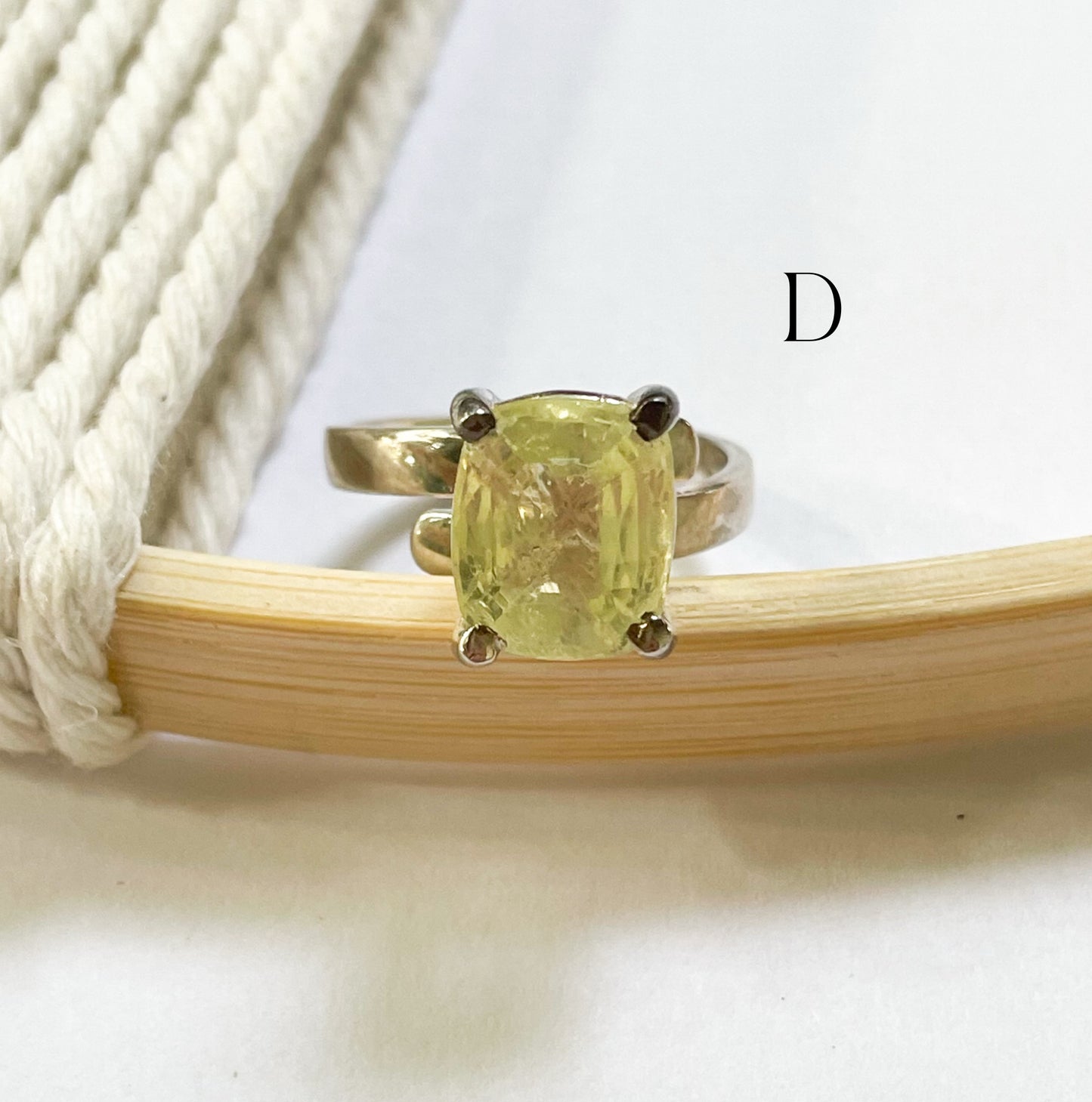 New Natural Sapphire Mix Prong Ring - Solid Sterling Silver