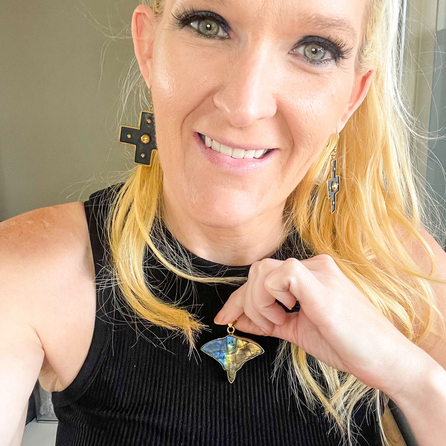 Labradorite Sting Ray Ring or Pendant - Alchemia