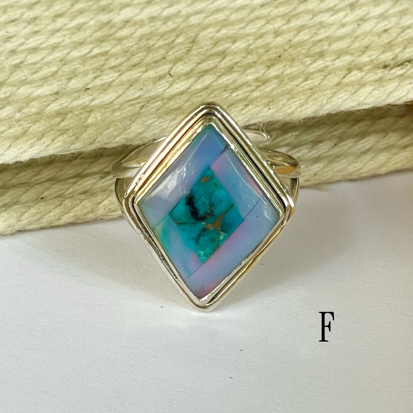 Opal inlay Rings & Pendants - Solid Sterling Silver