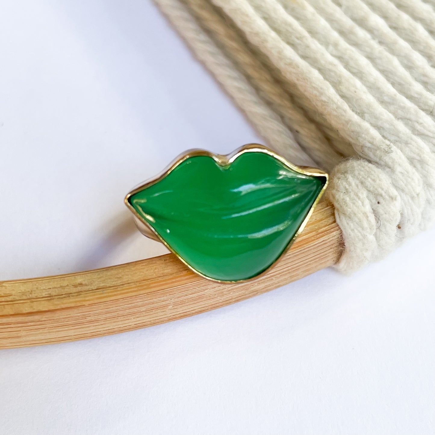 Colorful Chalcedony Lip Ring - Alchemia