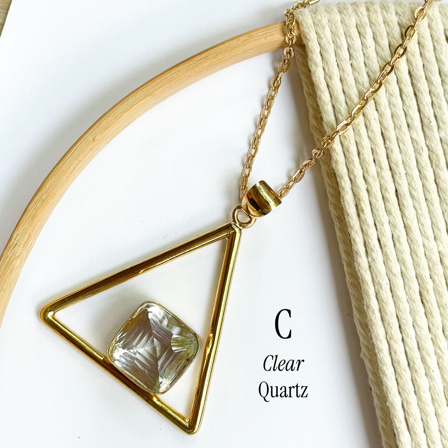 Triangle Floating Pendants - Alchemia Gold