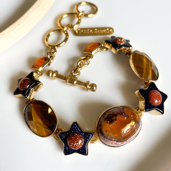 Mexican Fire Opal Stone Mix Bracelet - Alchemia