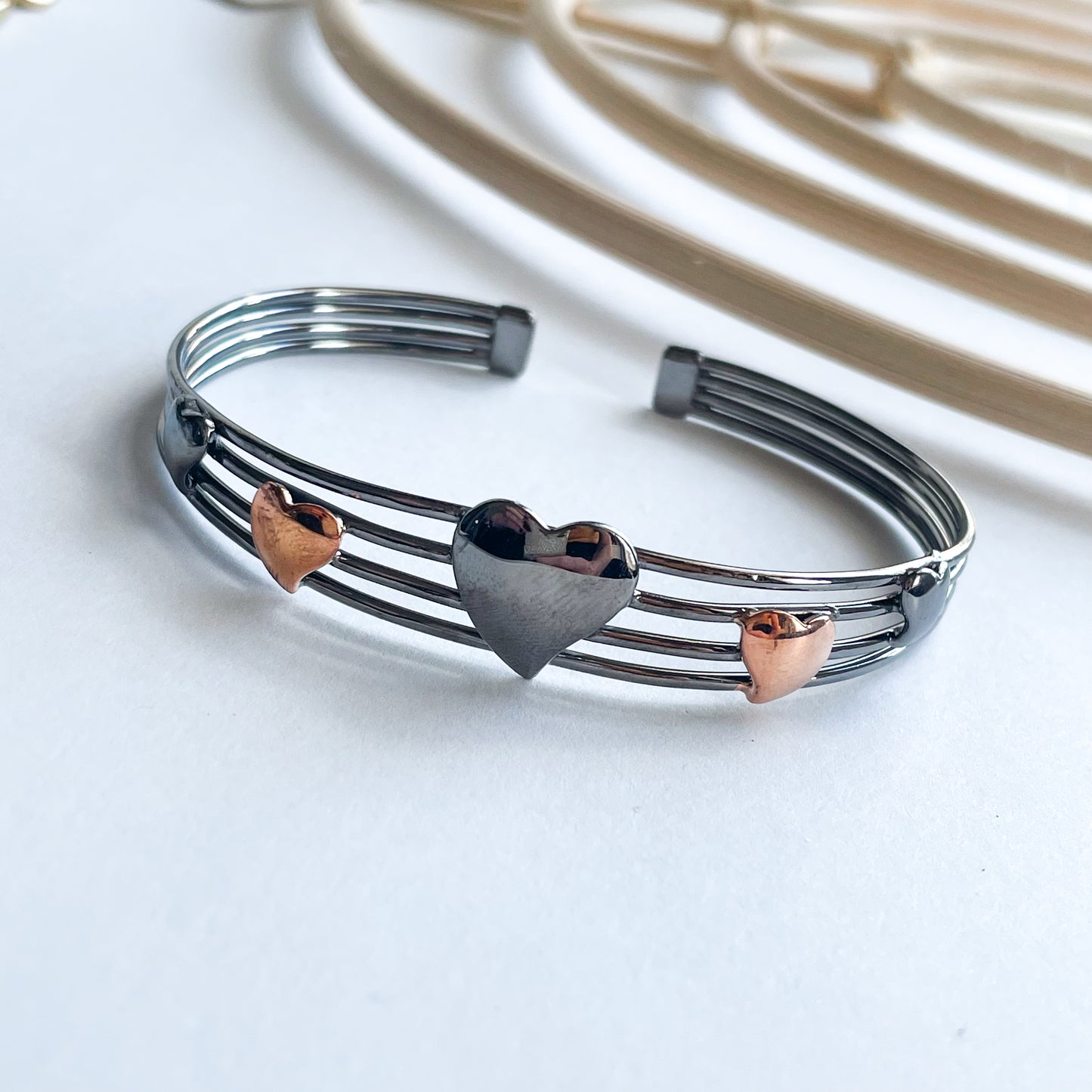 Heart Cuff - Solid Sterling Silver