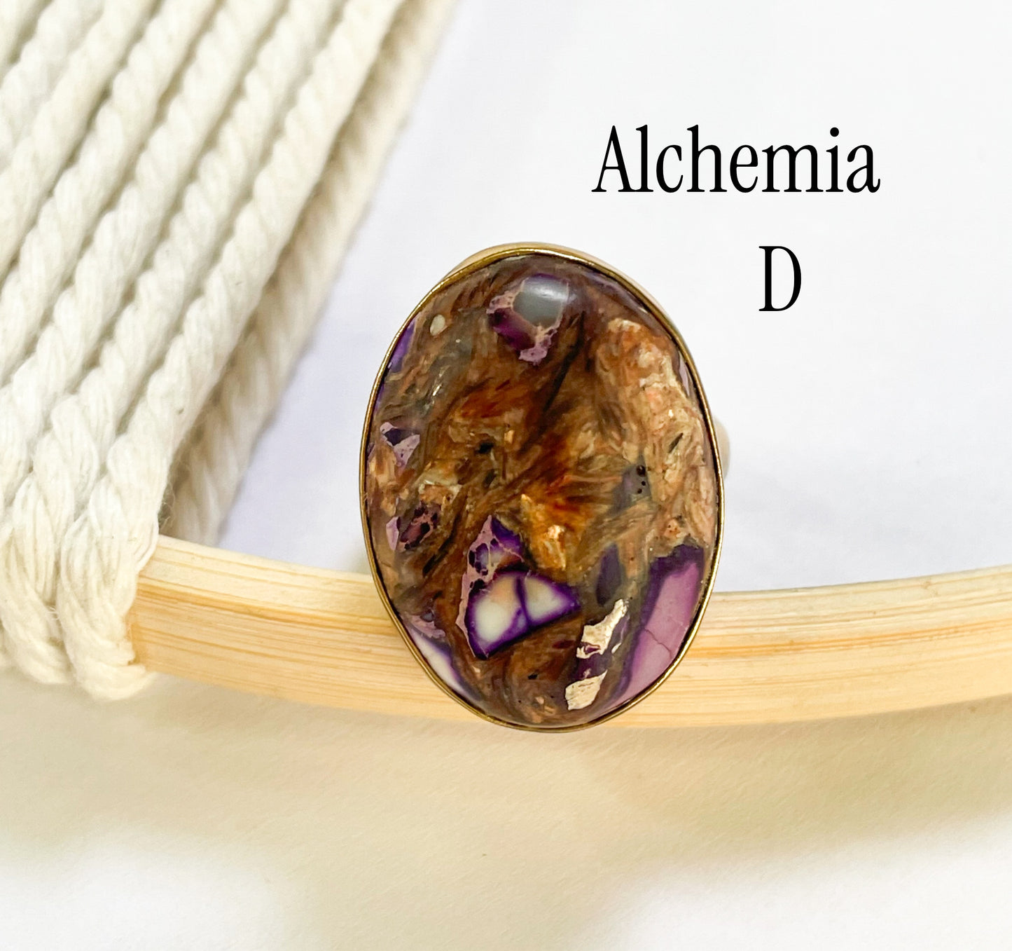 Vibrant Jasper Matrix Ring Mix - Both Metals