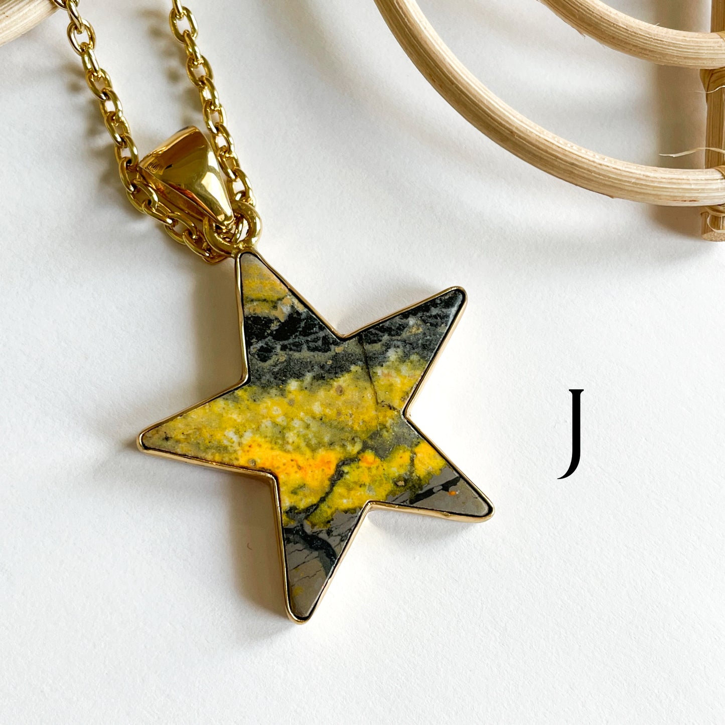 Bumblebee Jasper Star Pendant - Alchemia