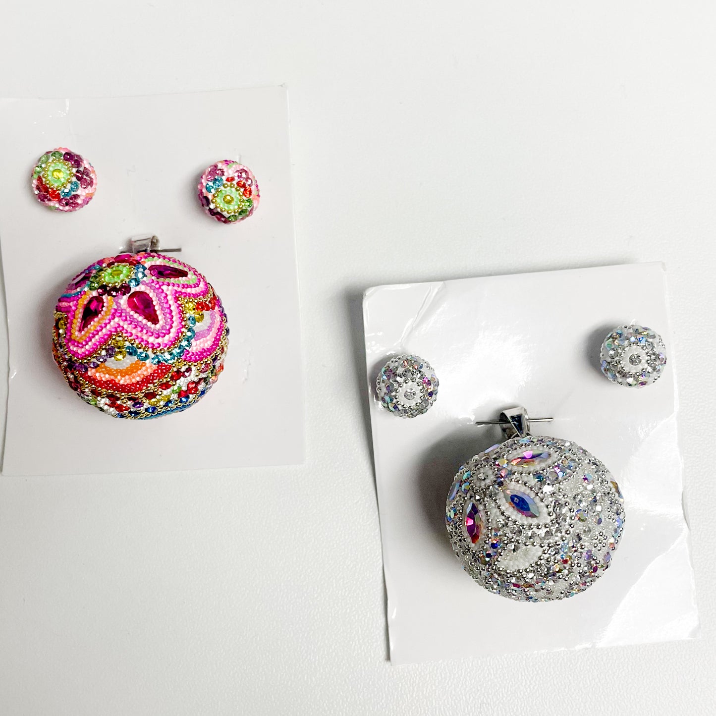 Mosaic Ball Jingle Set - Solid Sterling Silver