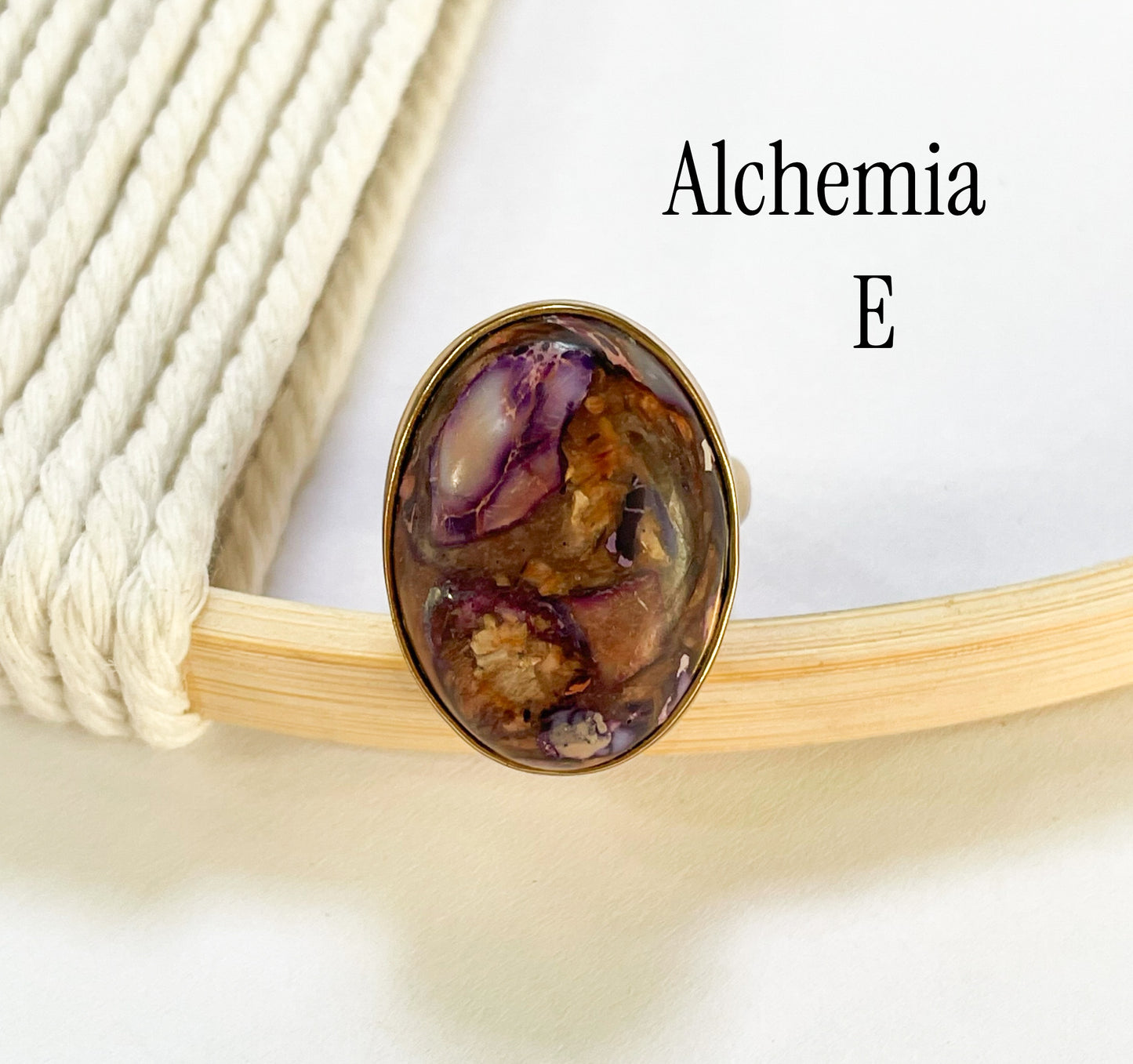 Vibrant Jasper Matrix Ring Mix - Both Metals