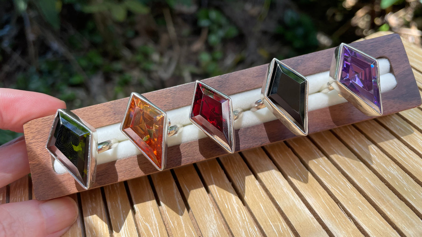 Colorful CZ Kite Bezel Collection