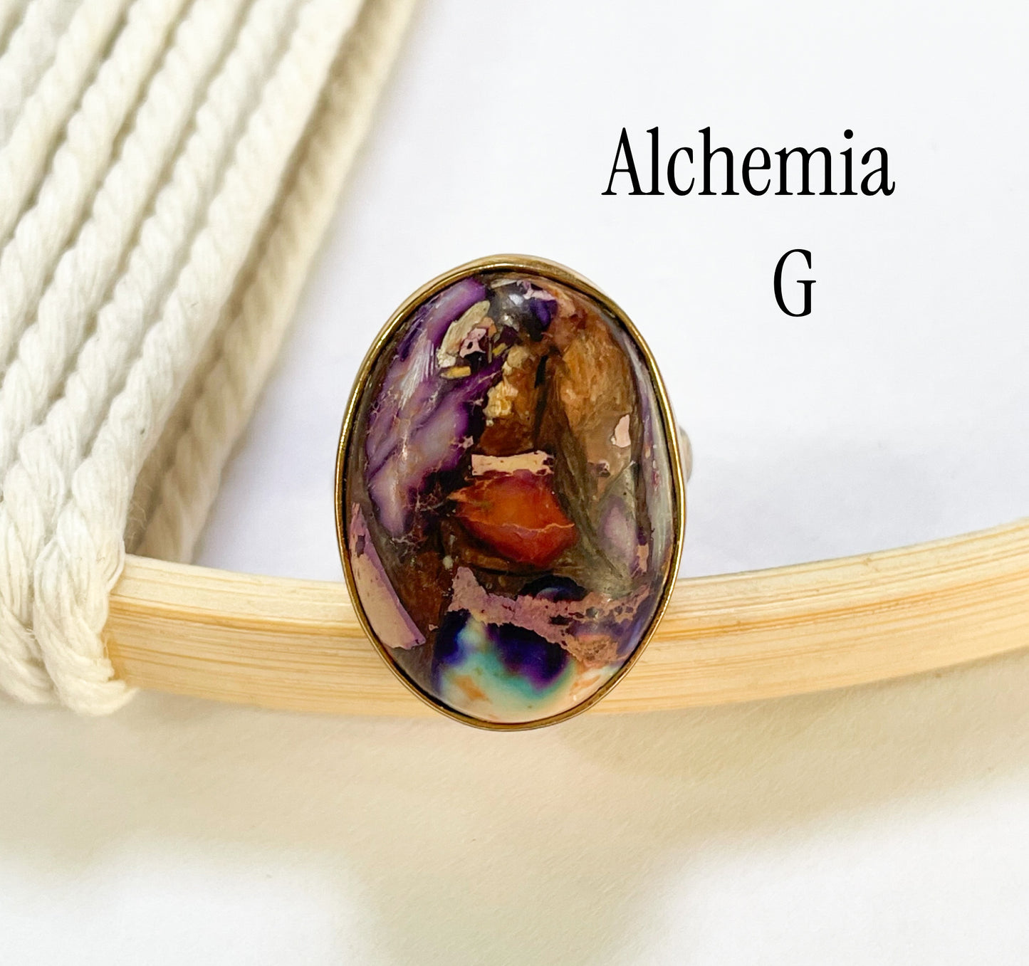 Vibrant Jasper Matrix Ring Mix - Both Metals