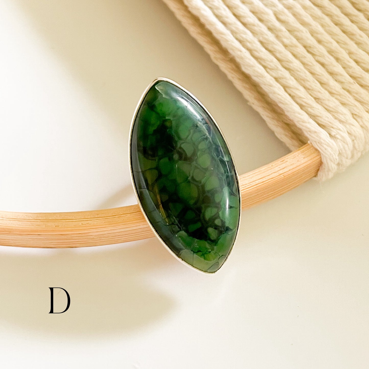 Statement Botswana Agate Rings - Both Metals